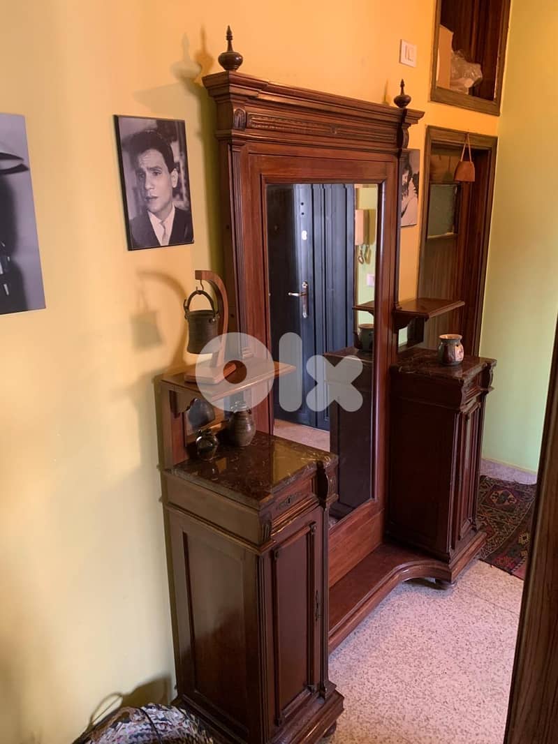 Antique French/European Hall Stand with Mirror 2