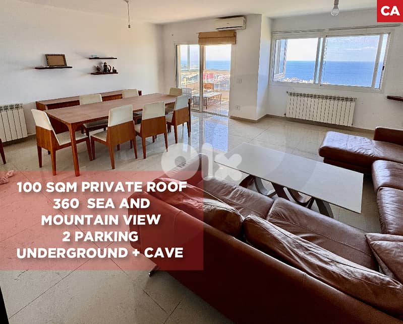 Private Roof & Panoramic Sea View, keserwan, KFARYASSINE REF#CA127334 0