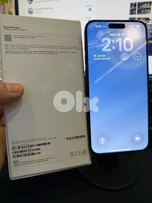 iphone 15 Pro Max 2 Sim 1 TB Like New Not Fixed Not Opened 86% Battery 1