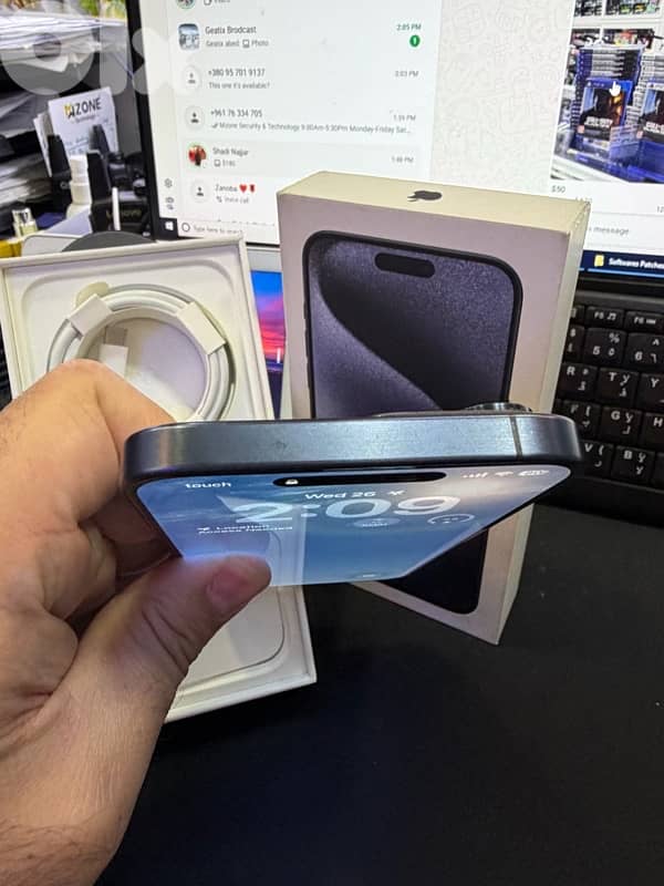 iphone 15 Pro Max 2 Sim 1 TB Like New Not Fixed Not Opened 86% Battery 3