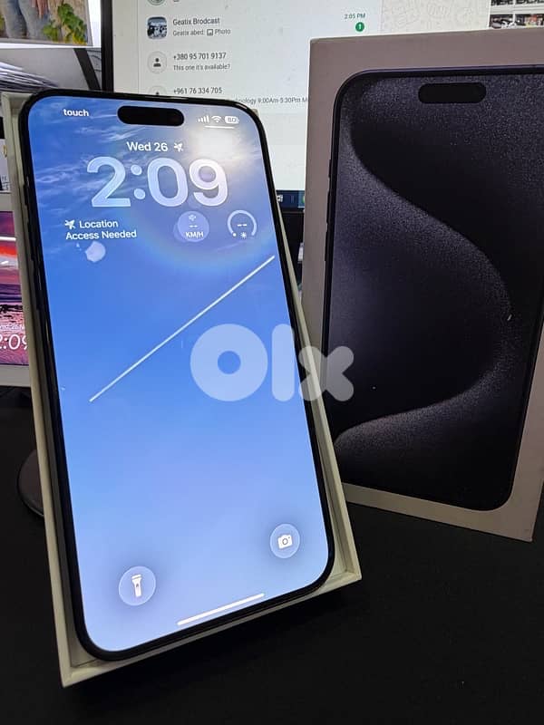 iphone 15 Pro Max 2 Sim 1 TB Like New Not Fixed Not Opened 86% Battery 7