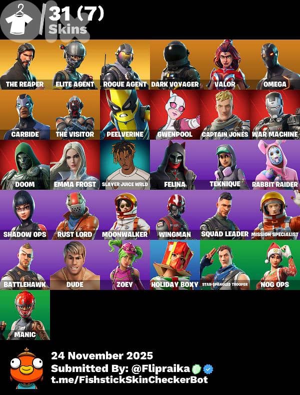 fortnite account/take the L/the reaper skin orange justice/PSN 1