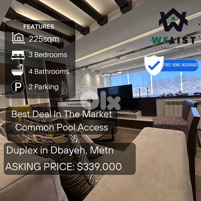 Duplex Apartment for sale in Dbayeh, Metn شقة للبيع في منطقة ضبية
