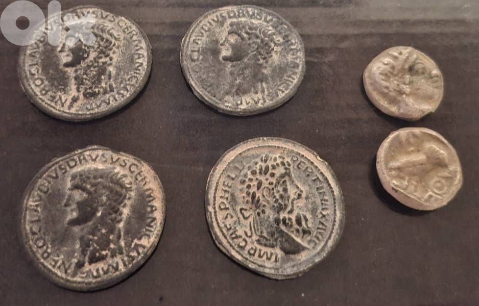 old Silver roman and greek reproduction coin 0