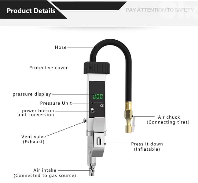 Digital Tire gauge / عداد ضغط الهوا ديجيتال 0
