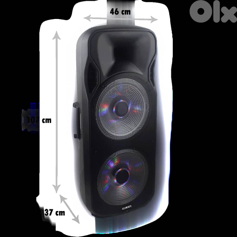 KB Elements Karaoke Speaker-2 Wheels Trolley 2 x 15" | EK1515P سبيكر 2