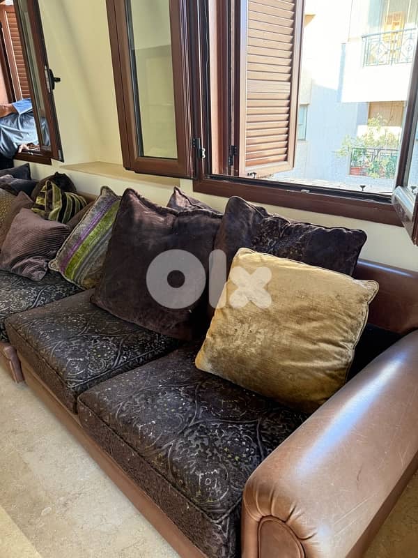 huge brown confortable sofa 1