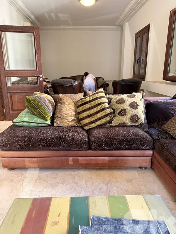 huge brown confortable sofa 8
