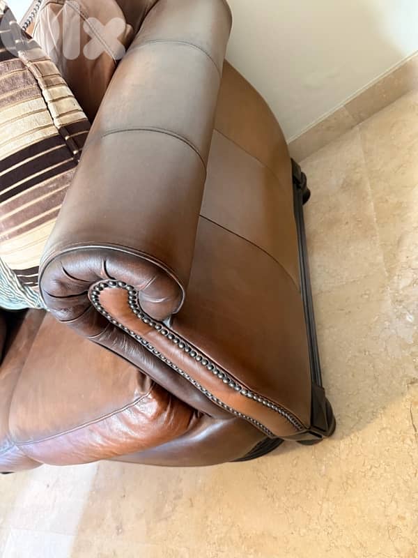 set of two sofas in brown 5