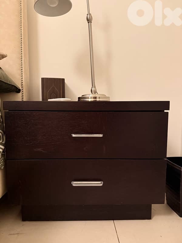 dark wood nightstand 0