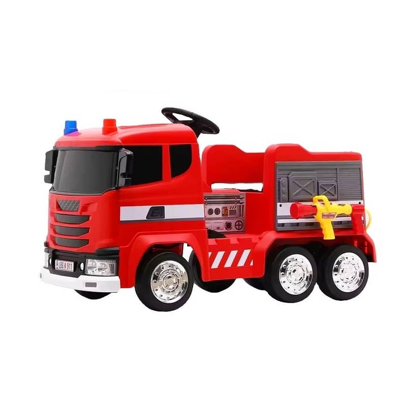 Fire Truck For Kids With Battery Powered Wheel 12V, 7AH - شاحنة إطفاء 0