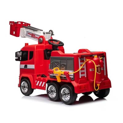 Fire Truck For Kids With Battery Powered Wheel 12V, 7AH - شاحنة إطفاء