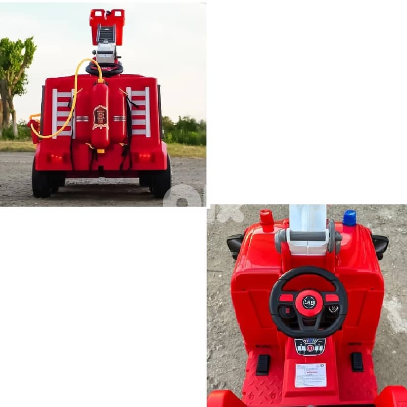 Fire Truck For Kids With Battery Powered Wheel 12V, 7AH - شاحنة إطفاء 1