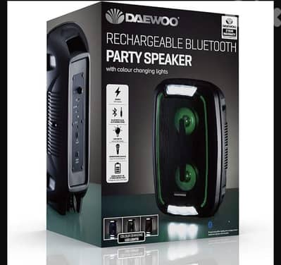 Daewoo LED Bluetooth Speaker & 20W Power Audio Output  /4$ delivery