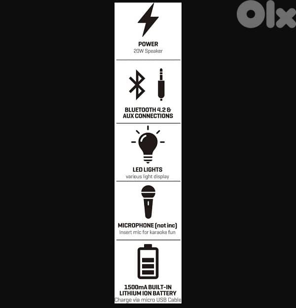 Daewoo LED Bluetooth Speaker & 20W Power Audio Output  /4$ delivery 6