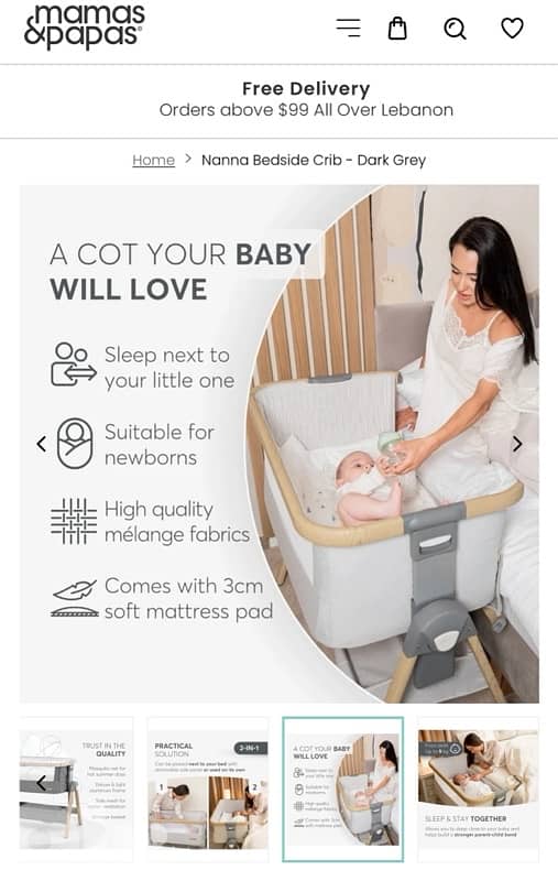 next to me crib like new 2