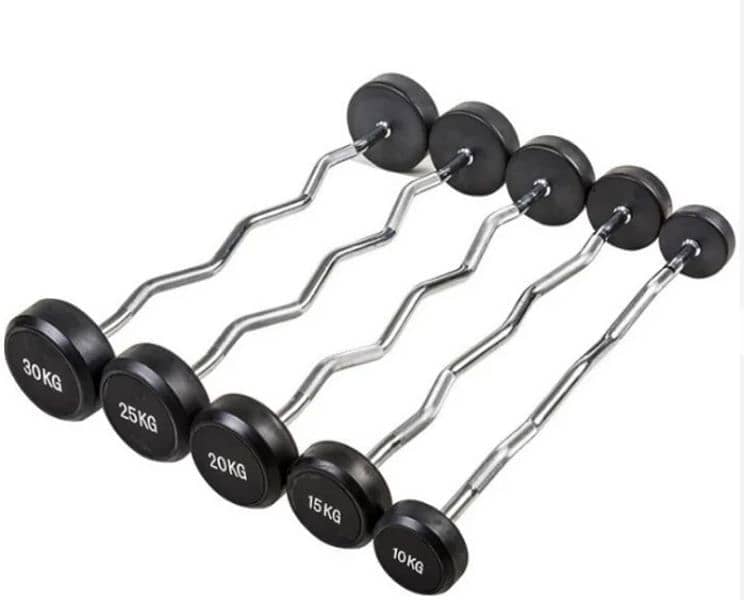 ez and straight weighted barbells 0