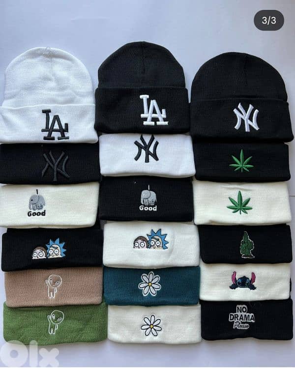 طاقية شتوية للبيع كل الكمية ٤٠٠ قطعة ، صناعة تركية 2