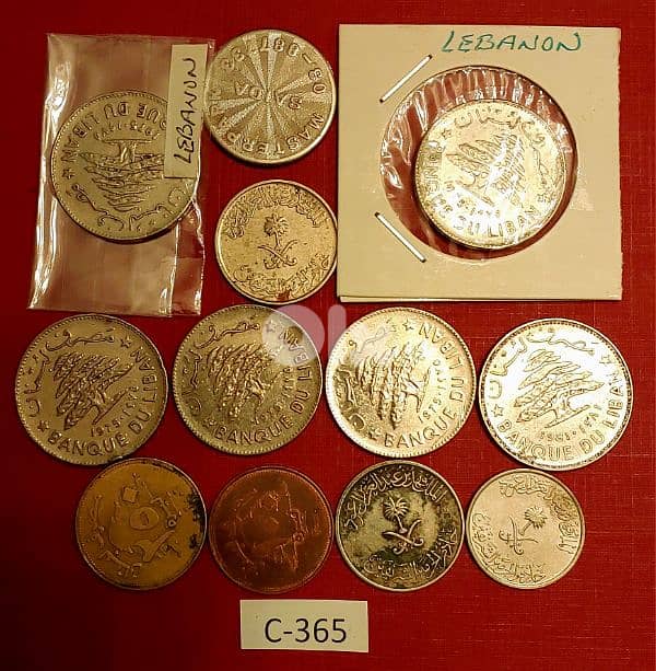 Scrap 12 coins/ token Lot# C-365 خردة 0