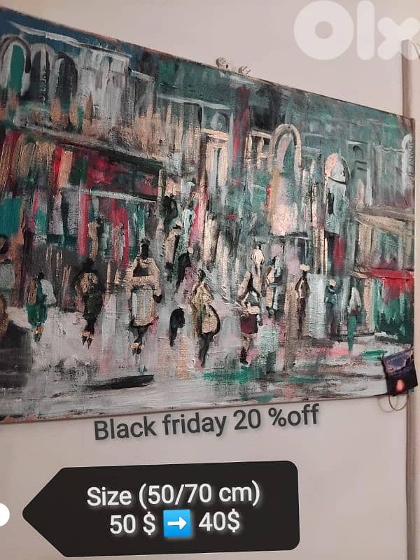 رسم زيتي على القماش يدويه 0