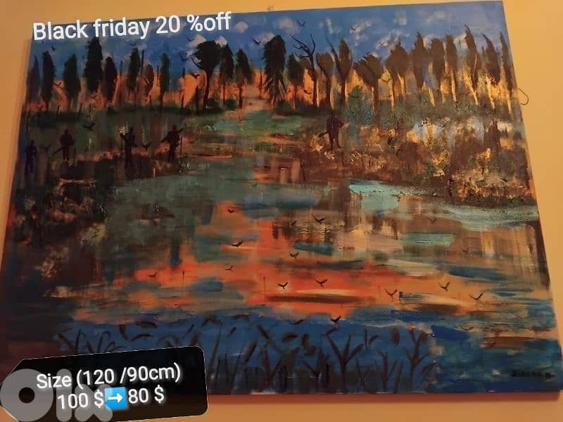 رسم زيتي على القماش يدويه 0