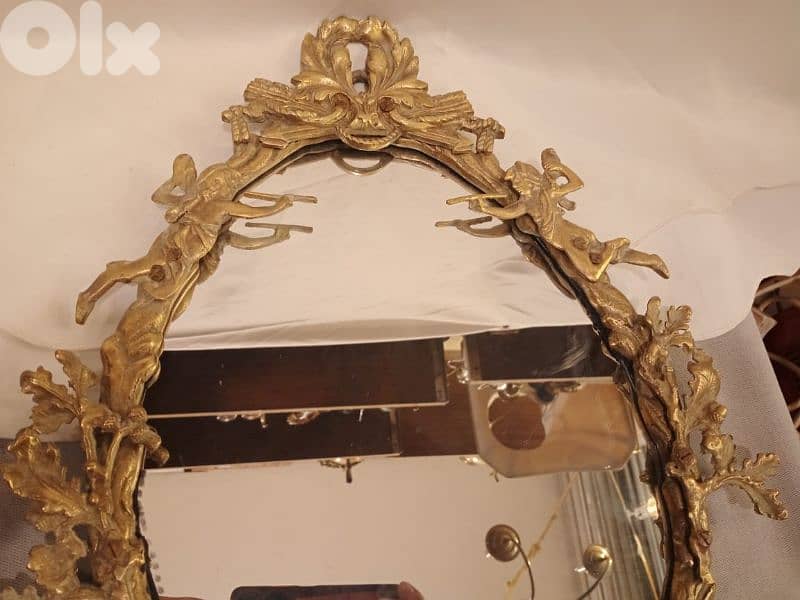 مراية قديمة نحاس حفر بالكامل 2