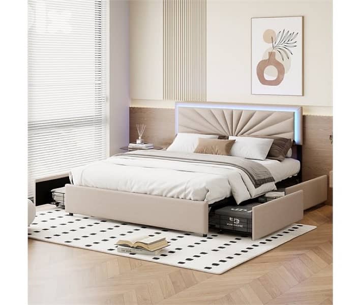 SIMPLE LIFE Bed with LED headboard 1