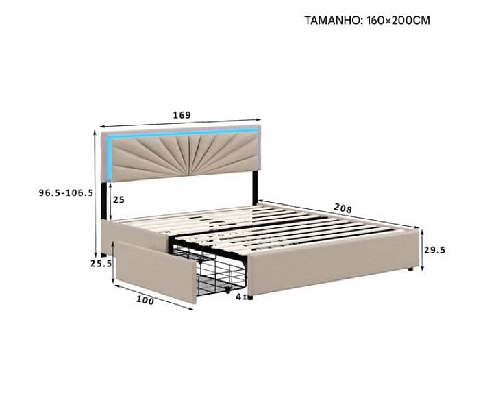 SIMPLE LIFE Bed with LED headboard 4