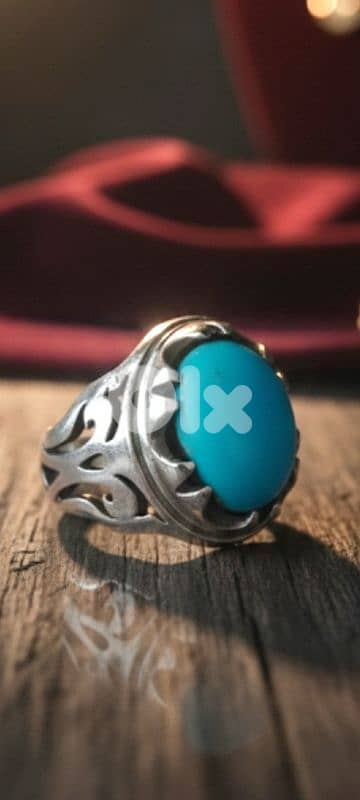 Silver Pure Natural Persian Firoza | خاتم فضة فيروز نايشابوري