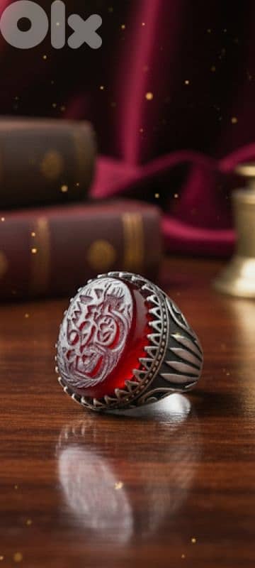 Silver Agate Ring |خاتم فضة عقيق 0