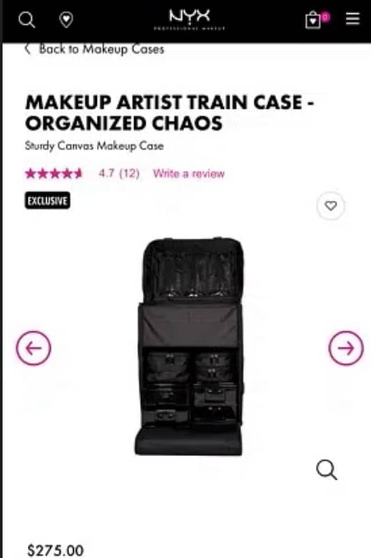 professional makeup suitcase NYX 1