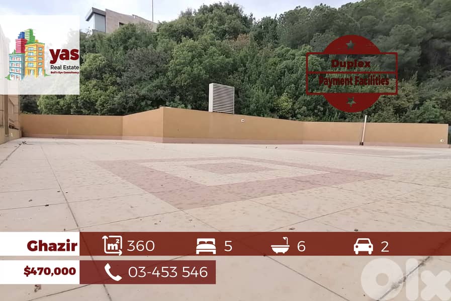 Ghazir 360m2 | New Spacious Duplex | High-End | Payment facilities 0