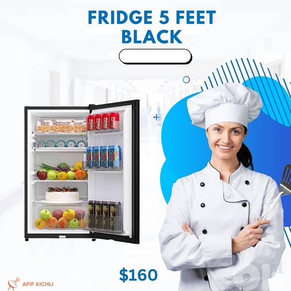 Refrigerator Fridge 5 Feet Silver-Black كفالة شركة 0