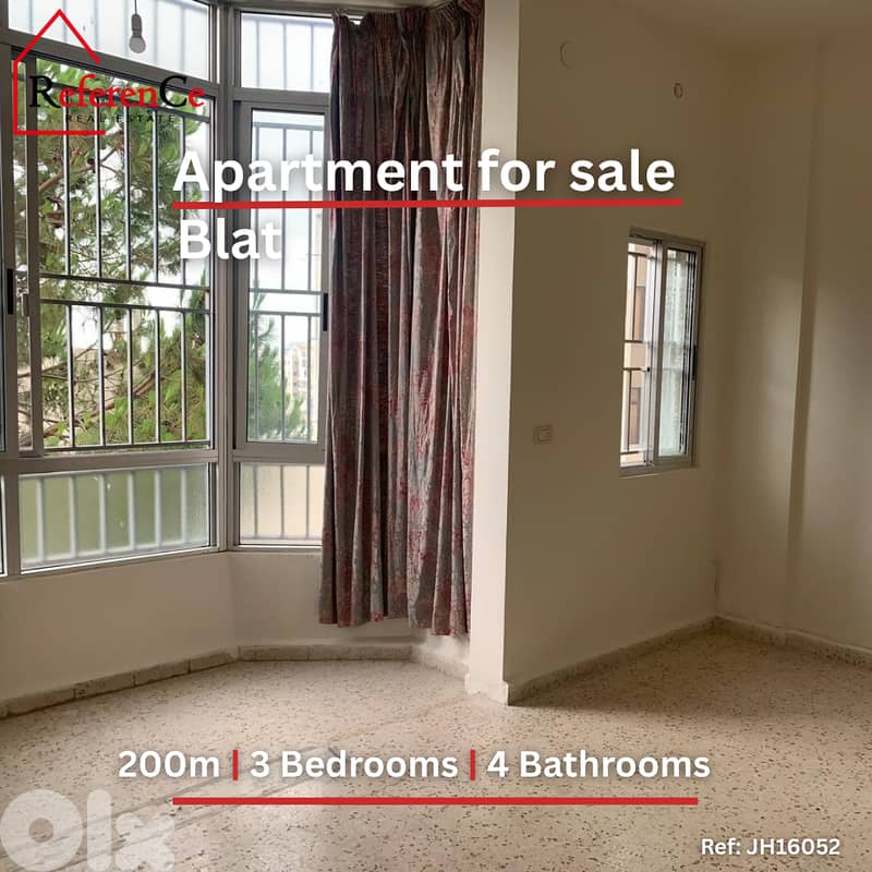 Apartment for sale in blat شقة للبيع في بلاط 0