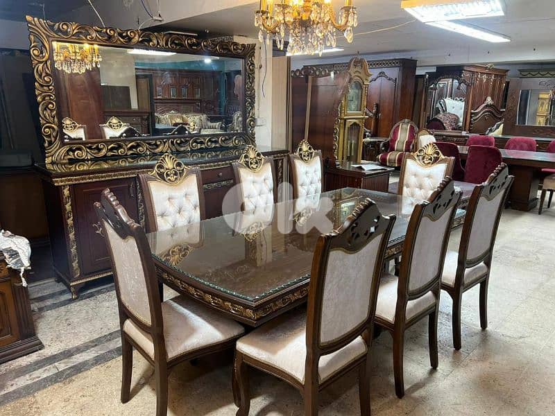 اوضة سفرة ملكية خشب زان ولاتي كلا ملبسة قشر 0