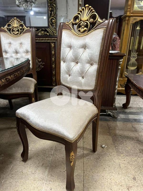 اوضة سفرة ملكية خشب زان ولاتي كلا ملبسة قشر 5