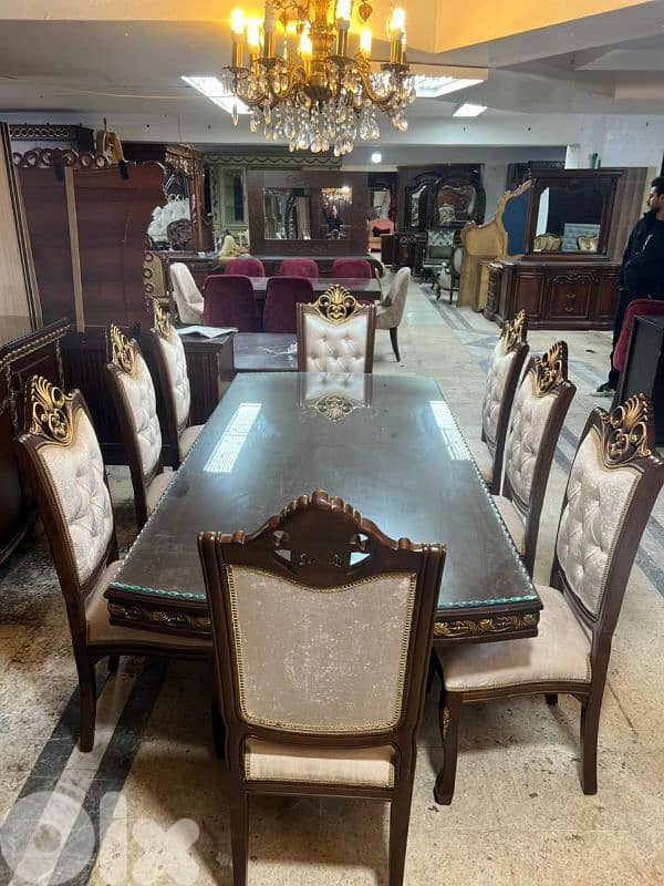 اوضة سفرة ملكية خشب زان ولاتي كلا ملبسة قشر 6