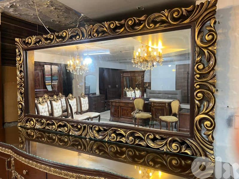 اوضة سفرة ملكية خشب زان ولاتي كلا ملبسة قشر 9