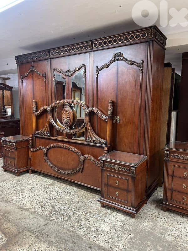 اوضة نوم خشب زان ولاتي كلا ملبسة قشر 0