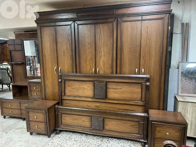 اوضة نوم خشب زان ولاتي ملبسة قشرة سنديان