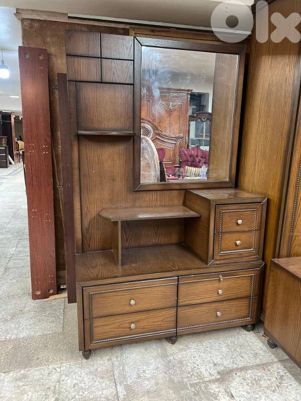 اوضة نوم خشب زان ولاتي ملبسة قشرة سنديان 6