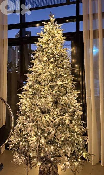 Christmas tree with snow