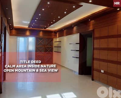 Title Deed ‎- Calm Area -Open Mountain & Sea View- Chouit REF#HR129225
