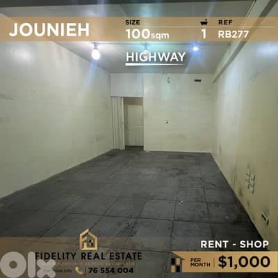 Shop for rent in Jounieh RB277 محل تجاري للإيجار في جونيه