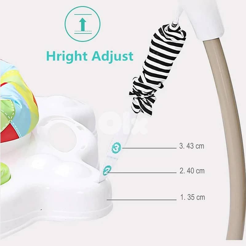 Family Jumperoo Activity Center with Music - مركز أنشطة القفز للأطفال 1