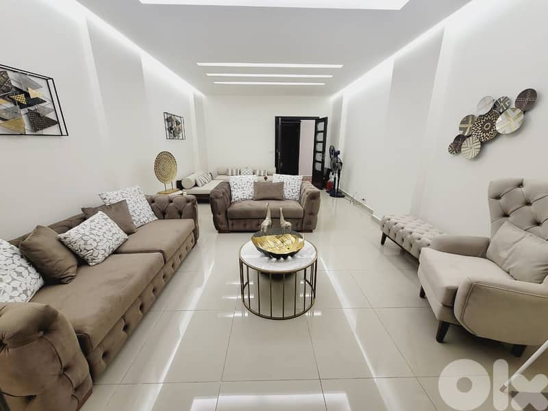 FULLY FURNISHED APARMTENT FOR RENT IN MANSOURIEH + GARDEN, (MANR-284) 0