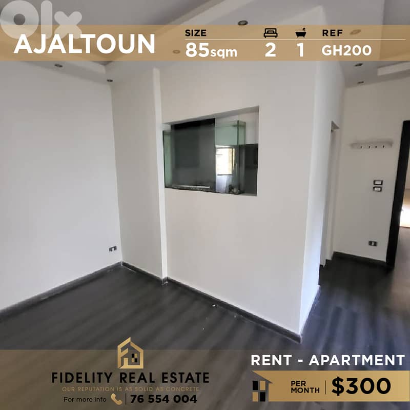 Apartment for rent in Ajaltoun GH200 شقة للإيجار في عجلتون 0