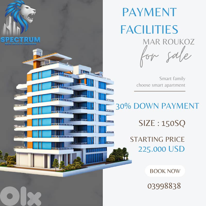 PAYMENT FACILITIES IN MAR ROUKOZ PRIME 30% DOWN PAYMENT, (DE-324) 0