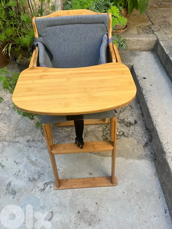 solid wood high chair 1