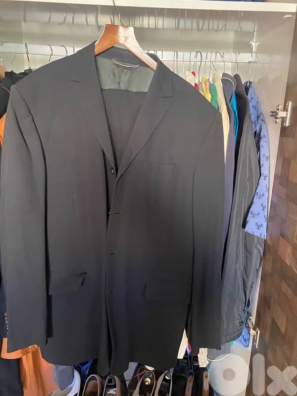 dolce gabbau suit black 2 piece fashionable item 1